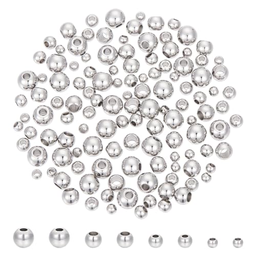UNICRAFTALE 400Stk 3/4/5/6 mm Runde Distanzperlen 304 Edelstahl Lose Perlen 1~2.5 mm Kleine Loch Zwischenperlen Glatte Metallperlen Für Die Schmuckherstellung UNICRAFTALE 400Stk 3/4/5/6 mm Runde Distanzperlen 304 Edelstahl Lose Perlen 1~2.5 mm Kleine Loch Zwischenperlen Glatte Metallperlen Für Die Schmuckherstellung von UNICRAFTALE