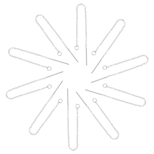 UNICRAFTALE 40pcs 9cm Ohrfäden Einfädler Ohrringe Hypoallergen Lange Quaste Ohrring Metall Kette Ohrringe Einfädler Tropfen Ohrringe Drop Ohrring Threader für Schmuck Ohrring Herstellung von UNICRAFTALE