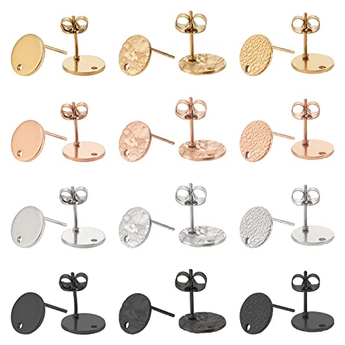 UNICRAFTALE 48 Flache Runde Ohrstecker 4 Farben Edelstahlscheibe Kreis Runde Ohrstecker Mit Ohrmuttern Hypoallergener Ohrring Mit Loch Für Die DIY-Schmuckherstellung 1.2~1.5 mm Loch UNICRAFTALE 48 Flache Runde Ohrstecker 4 Farben Edelstahlscheibe Kreis Runde Ohrstecker Mit Ohrmuttern Hypoallergener Ohrring Mit Loch Für Die DIY-Schmuckherstellung 1.2~1.5 mm Loch von UNICRAFTALE