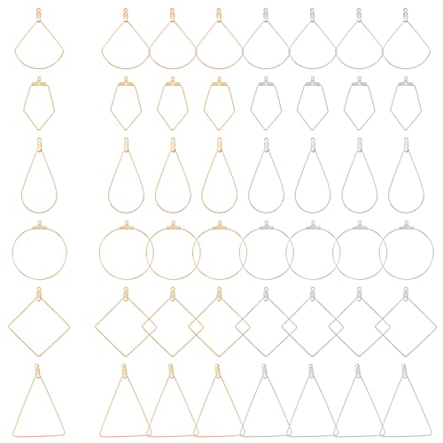 UNICRAFTALE 48pcs 6 Stile Perlenohrring 2 Farben Hypoallergen Weinglas Charme Edelstahl Perlenohrring Creolen Für Frauen Schmuckherstellung von UNICRAFTALE