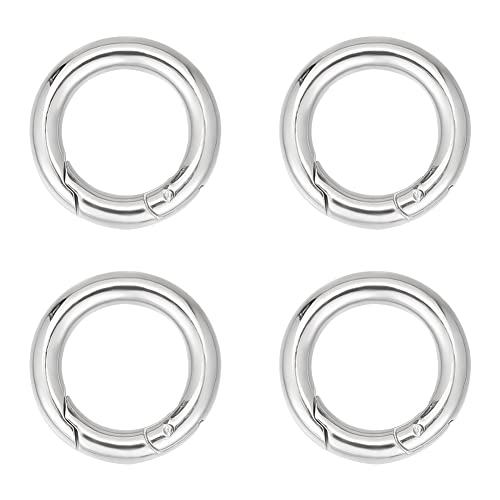 UNICRAFTALE 4Stk Karabiner Ringe Edelstahl Schlüsselanhänger 20mm Innere Schnappverschlüsse Karabinerhaken Schlüsselring Spring Gate Ringe Für Taschen Geldbörsen Schulterriemen Schlüsselanhänger von UNICRAFTALE