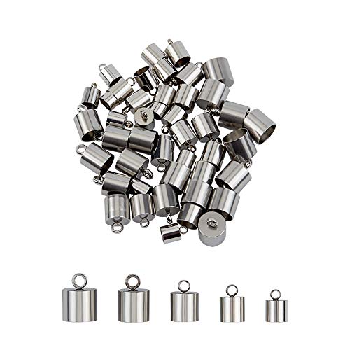 UNICRAFTALE 5 Größen Edelstahl Kabelenden 50 Stück Leder Kabelendkappen Kabel 6/7/8/9/10 mm Innendurchmesser Endkappen Terminatoren Kabelfindung Für Schmuckherstellung, Edelstahl Farbe UNICRAFTALE 5 Größen Edelstahl Kabelenden 50 Stück Leder Kabelendkappen Kabel 6/7/8/9/10 mm Innendurchmesser Endkappen Terminatoren Kabelfindung Für Schmuckherstellung, Edelstahl Farbe von UNICRAFTALE