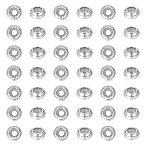 UNICRAFTALE 50 STK 10 mm Durchmesser 201 Edelstahl Gummi Stopperperlen Flache Runde Positionierungs Abstandsperlen Metall Rondelle Perlen Glatte Lose Kugel Perlen Für Kunsthandwerk Schmuckzubehör UNICRAFTALE 50 STK 10 mm Durchmesser 201 Edelstahl Gummi Stopperperlen Flache Runde Positionierungs Abstandsperlen Metall Rondelle Perlen Glatte Lose Kugel Perlen Für Kunsthandwerk Schmuckzubehör von UNICRAFTALE