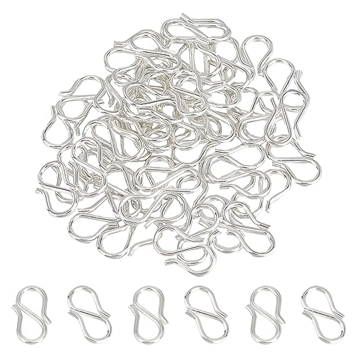 UNICRAFTALE 50 STK Silber S Haken Verschlüsse 304 Edelstahl Drahthaken Mit Doppelter Öffnung Klemm Verschluss S Förmige Schmuck Verschluss Für Halsketten Armbänder Schmuckherstellung 13 mm UNICRAFTALE 50 STK Silber S Haken Verschlüsse 304 Edelstahl Drahthaken Mit Doppelter Öffnung Klemm Verschluss S Förmige Schmuck Verschluss Für Halsketten Armbänder Schmuckherstellung 13 mm von UNICRAFTALE