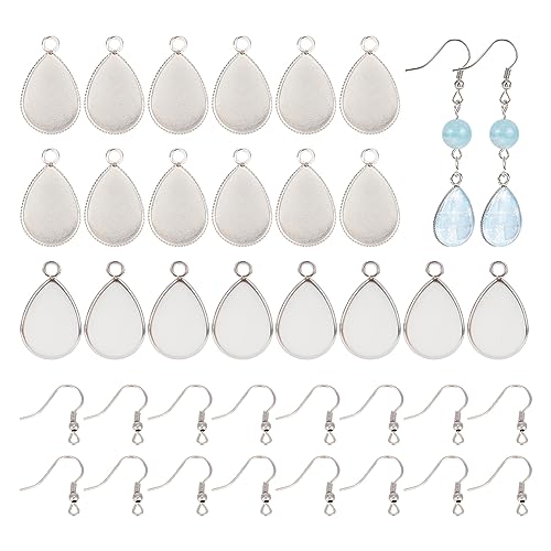 UNICRAFTALE 50 Sets Teardrop Cabochon Rohlinge Ohrringe Herstellung Set DIY Ohrring Haken Metall Cabochon Ohrringe Sets Für Frauen DIY Ohrring Schmuckherstellung UNICRAFTALE 50 Sets Teardrop Cabochon Rohlinge Ohrringe Herstellung Set DIY Ohrring Haken Metall Cabochon Ohrringe Sets Für Frauen DIY Ohrring Schmuckherstellung von UNICRAFTALE