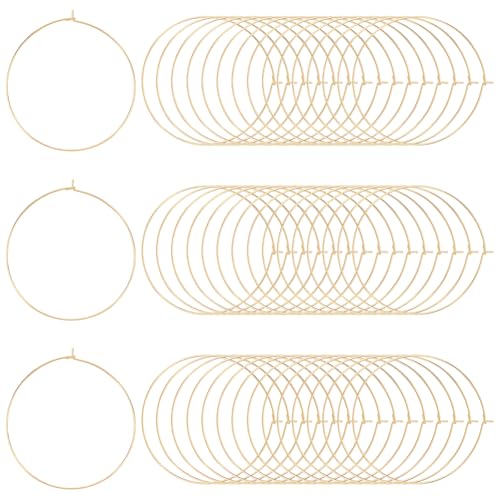 UNICRAFTALE 50 Stück 18 Karat Vergoldete Creolen Beschläge 50mm Edelstahl Weinglas Anhänger Ringe Ohrringe Offene Perlen Baumelnde Creolen Für Die Herstellung von DIY Ohrringen Und Schmuck 20 Gauge UNICRAFTALE 50 Stück 18 Karat Vergoldete Creolen Beschläge 50mm Edelstahl Weinglas Anhänger Ringe Ohrringe Offene Perlen Baumelnde Creolen Für Die Herstellung von DIY Ohrringen Und Schmuck 20 Gauge von UNICRAFTALE