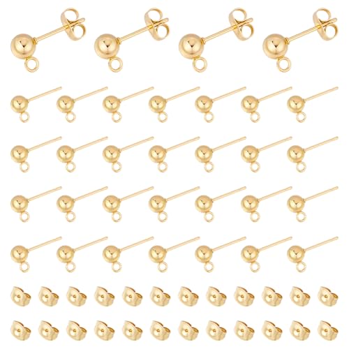 UNICRAFTALE 50 Stück 18 Karat Vergoldete Ohrstecker Beschläge 16mm Goldene Kugel DIY Ohrstecker Mit Ohrmuttern Und Ohrschlaufe Für Die DIY Ohrring Schmuckherstellung Ohrringe zum Selber Machen UNICRAFTALE 50 Stück 18 Karat Vergoldete Ohrstecker Beschläge 16mm Goldene Kugel DIY Ohrstecker Mit Ohrmuttern Und Ohrschlaufe Für Die DIY Ohrring Schmuckherstellung Ohrringe zum Selber Machen von UNICRAFTALE