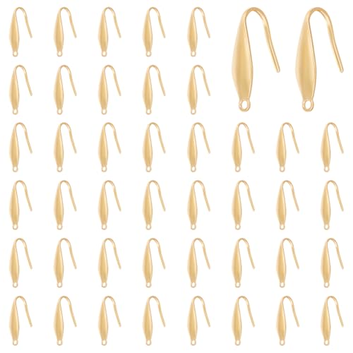 UNICRAFTALE 50 Stück 18K Vergoldete Ohrringhaken Edelstahl Ohrringhaken Mit Schlaufe Metall Ohrhaken Breite Französische Ohrringhaken Für DIY Tropfenschmuckherstellung Zubehör 20.5x4.5mm UNICRAFTALE 50 Stück 18K Vergoldete Ohrringhaken Edelstahl Ohrringhaken Mit Schlaufe Metall Ohrhaken Breite Französische Ohrringhaken Für DIY Tropfenschmuckherstellung Zubehör 20.5x4.5mm von UNICRAFTALE
