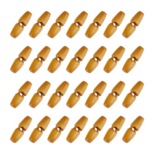 UNICRAFTALE 50 Stück 30 mm Holzknöpfe Holzmantel Hornknöpfe 1 Loch Holz Knebelknöpfe Gelb Holz Vintage Mantelknopf Zum Nähen von Kleidungszubehör Handgefertigtes Ornament DIY UNICRAFTALE 50 Stück 30 mm Holzknöpfe Holzmantel Hornknöpfe 1 Loch Holz Knebelknöpfe Gelb Holz Vintage Mantelknopf Zum Nähen von Kleidungszubehör Handgefertigtes Ornament DIY von UNICRAFTALE