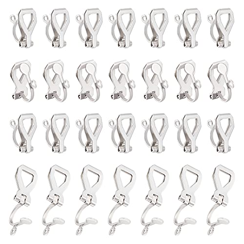 UNICRAFTALE 50 Stück Edelstahl Clip-On Ohrringe Metall Ohrclip Komponenten Nicht Durchbohrte Clip-On Ohrring Ohrclips Mädchen Für DIY Ohrringe Herstellung 12x6x9 mm, Loch 1.2 mm UNICRAFTALE 50 Stück Edelstahl Clip-On Ohrringe Metall Ohrclip Komponenten Nicht Durchbohrte Clip-On Ohrring Ohrclips Mädchen Für DIY Ohrringe Herstellung 12x6x9 mm, Loch 1.2 mm von UNICRAFTALE