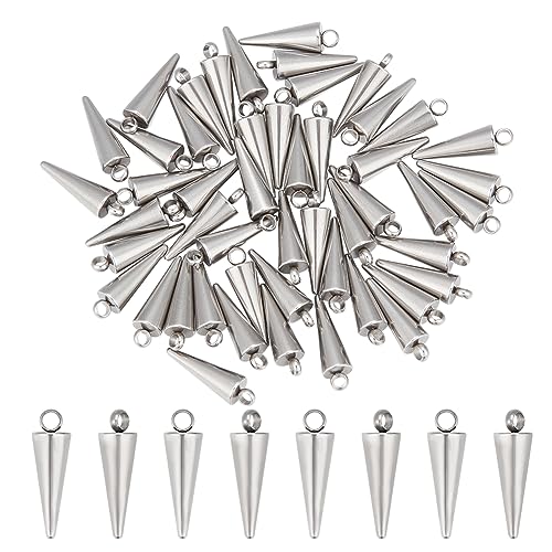UNICRAFTALE 50 Stück Edelstahl Kegel Charm 16x5 mm Punk Stil Spike Charm Metall Ohrringe Charm Kegel Armband Charms Für DIY Schmuckherstellung UNICRAFTALE 50 Stück Edelstahl Kegel Charm 16x5 mm Punk Stil Spike Charm Metall Ohrringe Charm Kegel Armband Charms Für DIY Schmuckherstellung von UNICRAFTALE