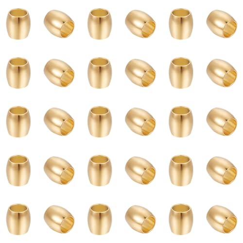 UNICRAFTALE 50 Stück Goldenes Fassmuster Lose Edelstahlperlen Großes Loch Runde Perlen Hohle Kugelperlen Lose Metallperlen Für Die Herstellung von DIY Schmuck Armbändern Und Halsketten 6x6 mm UNICRAFTALE 50 Stück Goldenes Fassmuster Lose Edelstahlperlen Großes Loch Runde Perlen Hohle Kugelperlen Lose Metallperlen Für Die Herstellung von DIY Schmuck Armbändern Und Halsketten 6x6 mm von UNICRAFTALE