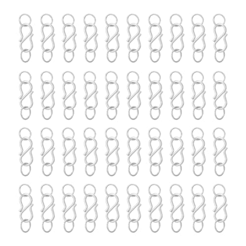 UNICRAFTALE 50 Stück S Verschluss 304 S Hakenverschlüsse Aus Edelstahl Mit 100 Biegeringen 4.6 mm Loch Kleine S Hakenverschlüsse Verbindungsstücke Metallhakenzubehör Für Die Herstellung Halsketten UNICRAFTALE 50 Stück S Verschluss 304 S Hakenverschlüsse Aus Edelstahl Mit 100 Biegeringen 4.6 mm Loch Kleine S Hakenverschlüsse Verbindungsstücke Metallhakenzubehör Für Die Herstellung Halsketten von UNICRAFTALE
