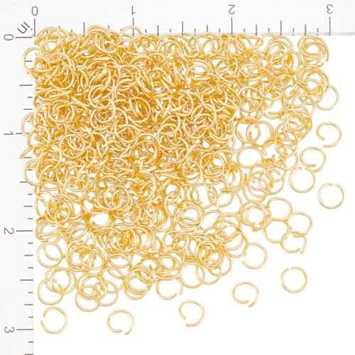UNICRAFTALE 500 Stück 24 Karat Vergoldete Offene Biegeringe Edelstahl 7mm Goldene Runde Ringe Metall Biegeringe Für DIY Schmuckherstellung Und Schlüsselanhänger Zubehör Ohrringe Armbänder Anhänger von UNICRAFTALE