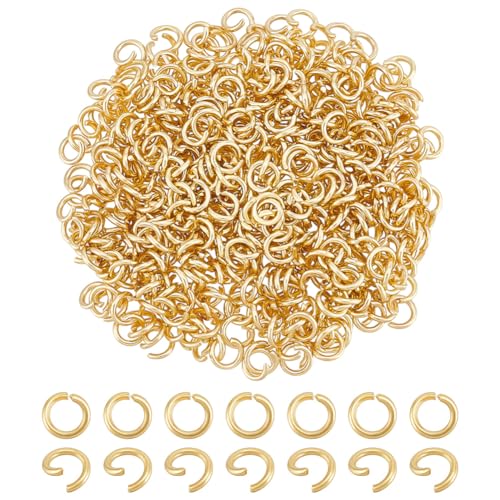 UNICRAFTALE 500 Stück Offene Biegeringe 18 Karat Vergoldete Biegeringe 6mm Runde Ringe Metallverbindungsringe Zur Schmuckherstellung Zubehör Für Ohrringe Armbänder Anhänger Und Schlüsselanhänger UNICRAFTALE 500 Stück Offene Biegeringe 18 Karat Vergoldete Biegeringe 6mm Runde Ringe Metallverbindungsringe Zur Schmuckherstellung Zubehör Für Ohrringe Armbänder Anhänger Und Schlüsselanhänger von UNICRAFTALE