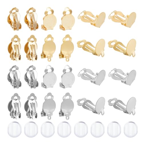 UNICRAFTALE 56 Stück 2 Farben 2 Stil 304 Clip On Ohrringe Aus Edelstahl Flach Rund Nicht Durchbohrt Konverter Mit Silikon Clip On Ohrring Pads Für Die DIY Ohrringherstellung UNICRAFTALE 56 Stück 2 Farben 2 Stil 304 Clip On Ohrringe Aus Edelstahl Flach Rund Nicht Durchbohrt Konverter Mit Silikon Clip On Ohrring Pads Für Die DIY Ohrringherstellung von UNICRAFTALE