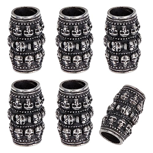 UNICRAFTALE 6 STK Säule Schädel Perlen 304 Edelstahl Perlen Antikes Silber Abstandsperlen Europäische Perlen Metallperlen Halloween Skeleton Perlen Für DIY Armbänder Schmuckherstellung Dekoration UNICRAFTALE 6 STK Säule Schädel Perlen 304 Edelstahl Perlen Antikes Silber Abstandsperlen Europäische Perlen Metallperlen Halloween Skeleton Perlen Für DIY Armbänder Schmuckherstellung Dekoration von UNICRAFTALE