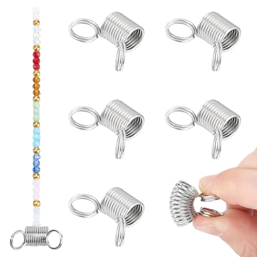 UNICRAFTALE 6 Stück Perlen Klemmstopper Edelstahl Mini Perlenklemmen Metall Federklemmen Zur Schmuckherstellung Kumihimo Kreative Perlendrahtenden Um Das Herunterfallen von Perlen Zu Verhindern von UNICRAFTALE