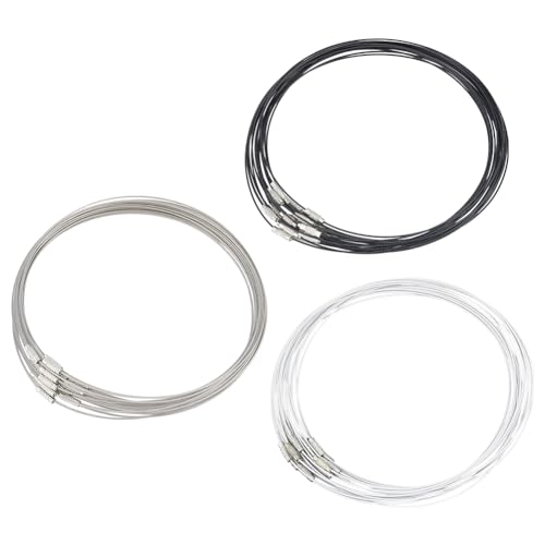 UNICRAFTALE 60 Stk 3 Farben Edelstahl Draht Halskette Kordel Metall Draht Halskette Mit Messing Schraubverschluss 44.5 cm Draht Choker Halskette Für Frauen Armband Halskette Schmuckherstellung UNICRAFTALE 60 Stk 3 Farben Edelstahl Draht Halskette Kordel Metall Draht Halskette Mit Messing Schraubverschluss 44.5 cm Draht Choker Halskette Für Frauen Armband Halskette Schmuckherstellung von UNICRAFTALE