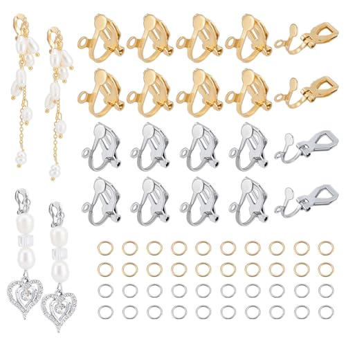 UNICRAFTALE 60 Stück 2 Farben Edelstahl Ohrclips Mit 80 Stück Offenen Biegeringen Flache Runde Leere Tablett Ohrringe Konverter Für Nicht Durchbohrte Ohrringe Zur Herstellung von Ohrringschmuck UNICRAFTALE 60 Stück 2 Farben Edelstahl Ohrclips Mit 80 Stück Offenen Biegeringen Flache Runde Leere Tablett Ohrringe Konverter Für Nicht Durchbohrte Ohrringe Zur Herstellung von Ohrringschmuck von UNICRAFTALE