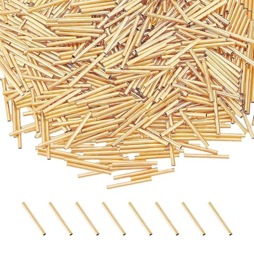 UNICRAFTALE 600 Stück Röhrenperlen 15mm Lang Golden Röhrenperlen Abstandsperlen Säulenperlen Metallperlen Kordel Endkappen Durchmesser 1.4mm Für Armband Halskette Schmuckherstellung UNICRAFTALE 600 Stück Röhrenperlen 15mm Lang Golden Röhrenperlen Abstandsperlen Säulenperlen Metallperlen Kordel Endkappen Durchmesser 1.4mm Für Armband Halskette Schmuckherstellung von UNICRAFTALE