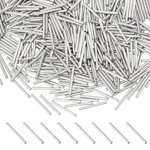 UNICRAFTALE 600 Stück Röhrenperlen 15mm Lange Perlen Platin Abstandsperlen Säulenperlen Metallperlen Kordel Endkappen Durchmesser 1.4mm Für Armband Halskette Schmuckherstellung UNICRAFTALE 600 Stück Röhrenperlen 15mm Lange Perlen Platin Abstandsperlen Säulenperlen Metallperlen Kordel Endkappen Durchmesser 1.4mm Für Armband Halskette Schmuckherstellung von UNICRAFTALE