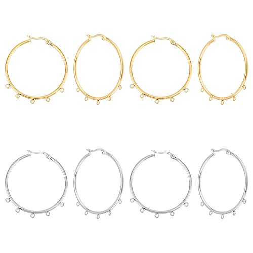 UNICRAFTALE 8 Stück 2 Farben 304 Edelstahl Huggie Creolen Zubehör 12 Gauge Große Creolen DIY Hypoallergene Huggie Ohrringe Mit 5 Schlaufen Für Frauen DIY Ohrring Schmuckherstellung UNICRAFTALE 8 Stück 2 Farben 304 Edelstahl Huggie Creolen Zubehör 12 Gauge Große Creolen DIY Hypoallergene Huggie Ohrringe Mit 5 Schlaufen Für Frauen DIY Ohrring Schmuckherstellung von UNICRAFTALE