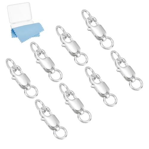UNICRAFTALE 8 Stück 925 Sterlingsilber Rechteckiger Italienischer Karabinerverschluss Geschlossenen Biegeringen Metallverbinderverschluss Für Die Herstellung von DIY Halsketten Armbändern Und Schmuck UNICRAFTALE 8 Stück 925 Sterlingsilber Rechteckiger Italienischer Karabinerverschluss Geschlossenen Biegeringen Metallverbinderverschluss Für Die Herstellung von DIY Halsketten Armbändern Und Schmuck von UNICRAFTALE