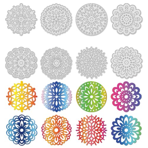 UNICRAFTALE 8 x Blumen-Stanzformen, Schablonen, Mandala, Karbonstahl, Prägeschablone, Spitze, Blumenrand, Hintergrund, Metall, Stanzform für Kartenherstellung, DIY, Scrapbooking, Fotoalbum UNICRAFTALE 8 x Blumen-Stanzformen, Schablonen, Mandala, Karbonstahl, Prägeschablone, Spitze, Blumenrand, Hintergrund, Metall, Stanzform für Kartenherstellung, DIY, Scrapbooking, Fotoalbum von UNICRAFTALE