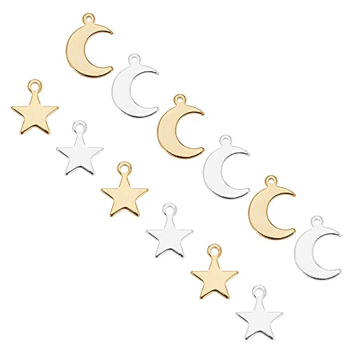 UNICRAFTALE 80 Stk 2 Farben Stern Mond Anhänger 304 Edelstahl Weihnachten Stern Charms Gold Edelstahl Farbe Stern Anhänger Für Damen DIY Weihnachten Halsketten Armbänder Schmuckherstellung Zubehör UNICRAFTALE 80 Stk 2 Farben Stern Mond Anhänger 304 Edelstahl Weihnachten Stern Charms Gold Edelstahl Farbe Stern Anhänger Für Damen DIY Weihnachten Halsketten Armbänder Schmuckherstellung Zubehör von UNICRAFTALE