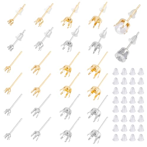 UNICRAFTALE 80 Stück 2 Farben 2.5~6 mm Zinken Ohrstecker 304 Edelstahl Rohling Ohrstecker Krallen Zinken Ohrring Zubehör Für Strass Ohrstecker DIY Ohrring Mit Kunststoff Ohrmuttern UNICRAFTALE 80 Stück 2 Farben 2.5~6 mm Zinken Ohrstecker 304 Edelstahl Rohling Ohrstecker Krallen Zinken Ohrring Zubehör Für Strass Ohrstecker DIY Ohrring Mit Kunststoff Ohrmuttern von UNICRAFTALE