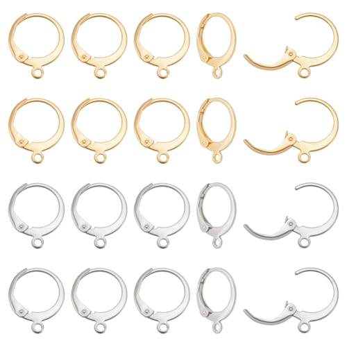 UNICRAFTALE 80 Stück 2 Farben Edelstahl Leverback Französische Ohrringe Ohrhänger Huggie Hoop 14.5mm Runde Schlaufen Ohrhaken Hoop Earring Für DIY Schmuckherstellung UNICRAFTALE 80 Stück 2 Farben Edelstahl Leverback Französische Ohrringe Ohrhänger Huggie Hoop 14.5mm Runde Schlaufen Ohrhaken Hoop Earring Für DIY Schmuckherstellung von UNICRAFTALE