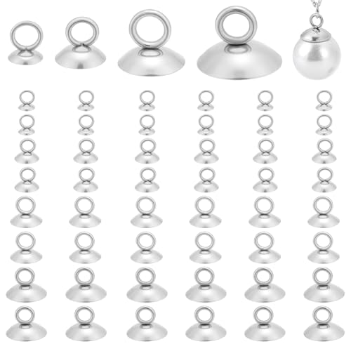 UNICRAFTALE 80 Stück 4 Größen Edelstahl Anhänger Bügelkappen Kugel Glas Blasenabdeckung Anhänger Verbindungsstücke Perlenkappen Für Schmuckherstellung Zubehör Heimwerkerbedarf Loch 2.5mm UNICRAFTALE 80 Stück 4 Größen Edelstahl Anhänger Bügelkappen Kugel Glas Blasenabdeckung Anhänger Verbindungsstücke Perlenkappen Für Schmuckherstellung Zubehör Heimwerkerbedarf Loch 2.5mm von UNICRAFTALE