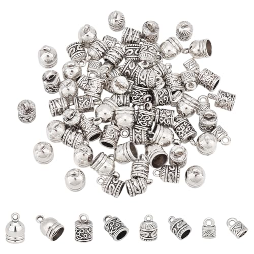 UNICRAFTALE 80 Stück 4 Stile Kordelendenkappen Fassförmige Quastenkordelenden Lederkordelenden Endkappen Röhren Quetschperlen Für Lederkordelarmbänder Schmuckherstellung UNICRAFTALE 80 Stück 4 Stile Kordelendenkappen Fassförmige Quastenkordelenden Lederkordelenden Endkappen Röhren Quetschperlen Für Lederkordelarmbänder Schmuckherstellung von UNICRAFTALE
