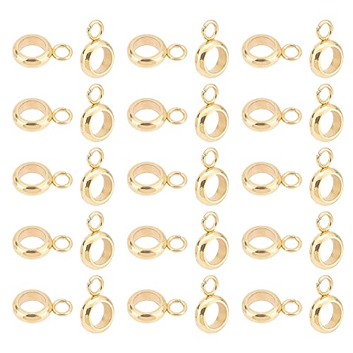 UNICRAFTALE 80 Stück 9 mm lange 201 Edelstahlrohrbügel mit Ringen, goldfarbene Schlaufenaufhänger, Gliederbügel, runde hohle Verbindungsring-Perlen für DIY-Armband, Schmuckherstellung, Loch 1,8 mm UNICRAFTALE 80 Stück 9 mm lange 201 Edelstahlrohrbügel mit Ringen, goldfarbene Schlaufenaufhänger, Gliederbügel, runde hohle Verbindungsring-Perlen für DIY-Armband, Schmuckherstellung, Loch 1,8 mm von UNICRAFTALE