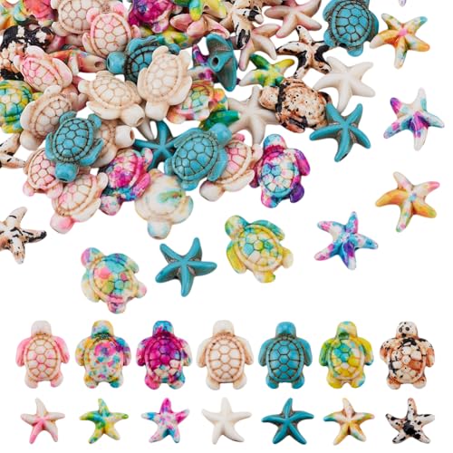 UNICRAFTALE 84 Stück 2 Stile 7 Farben Synthetische Türkisfarbene Schildkrötenperlen Lose Abstandsperlen Meerestier Seesternperlen Perlen Für Die Schmuckherstellung DIY Armband Halskette UNICRAFTALE 84 Stück 2 Stile 7 Farben Synthetische Türkisfarbene Schildkrötenperlen Lose Abstandsperlen Meerestier Seesternperlen Perlen Für Die Schmuckherstellung DIY Armband Halskette von UNICRAFTALE