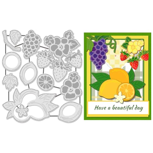 UNICRAFTALE 9-teiliges Obst-Stanzschablonen-Set für Kartenherstellung, Obstmotive, Metall-Stanzformen für DIY, Scrapbooking, Schablone, Prägepapier, Album, Basteldekoration UNICRAFTALE 9-teiliges Obst-Stanzschablonen-Set für Kartenherstellung, Obstmotive, Metall-Stanzformen für DIY, Scrapbooking, Schablone, Prägepapier, Album, Basteldekoration von UNICRAFTALE