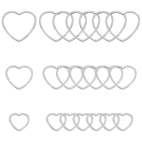UNICRAFTALE 90 Stück 3 Größen Hohle Herz Verbindungsringe Edelstahl Herzrahmen Charms Zum Valentinstag Liebesglieder Verbindungsstücke Metall Verbindungsringe Für Die DIY Schmuckherstellung UNICRAFTALE 90 Stück 3 Größen Hohle Herz Verbindungsringe Edelstahl Herzrahmen Charms Zum Valentinstag Liebesglieder Verbindungsstücke Metall Verbindungsringe Für Die DIY Schmuckherstellung von UNICRAFTALE