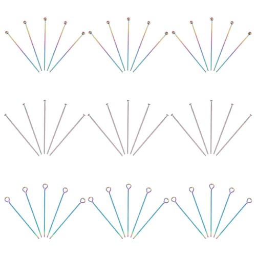 UNICRAFTALE 90 Stück 3 Stile 304 Edelstahl Stifte Set Regenbogen Kugelkopfstifte Flachkopfstifte Metall Ösenstifte Anhänger Zubehör Für DIY Ohrringe Armbänder Halsketten Schmuckherstellung UNICRAFTALE 90 Stück 3 Stile 304 Edelstahl Stifte Set Regenbogen Kugelkopfstifte Flachkopfstifte Metall Ösenstifte Anhänger Zubehör Für DIY Ohrringe Armbänder Halsketten Schmuckherstellung von UNICRAFTALE