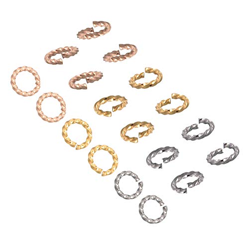 UNICRAFTALE 90St. 3 Farben 6mm Offene Biegeringe 304 Edelstahl-Biegeringe Offene Biegeringverbinder O-Ringe Für DIY-Armbandketten Schmuckhandwerk, Innendurchmesser 4 mm UNICRAFTALE 90St. 3 Farben 6mm Offene Biegeringe 304 Edelstahl-Biegeringe Offene Biegeringverbinder O-Ringe Für DIY-Armbandketten Schmuckhandwerk, Innendurchmesser 4 mm von UNICRAFTALE