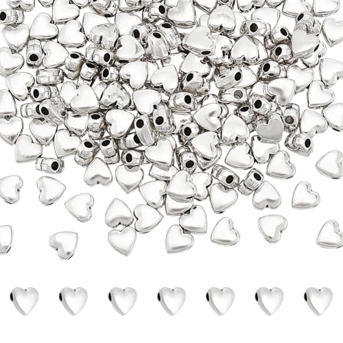 UNICRAFTALE Abstandshalter in Herzform, tibetisches Silber, Herzperlen, 7 mm, kleine Löcher, lose Perlen, Metallperlen für die Herstellung von Armbändern, Halsketten, Ohrringen, Zubehör, DIY UNICRAFTALE Abstandshalter in Herzform, tibetisches Silber, Herzperlen, 7 mm, kleine Löcher, lose Perlen, Metallperlen für die Herstellung von Armbändern, Halsketten, Ohrringen, Zubehör, DIY von UNICRAFTALE