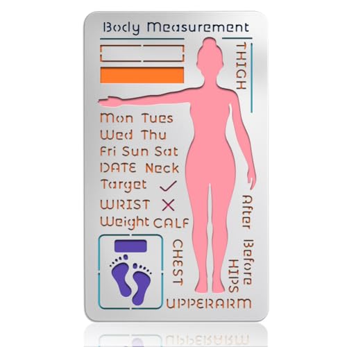 UNICRAFTALE Anthropometrische Schablonen für Holzverbrennung, aus Edelstahl, wiederverwendbar, für Planer, Scrapbooking, Gewohnheitstracker, Wochenübersicht von UNICRAFTALE