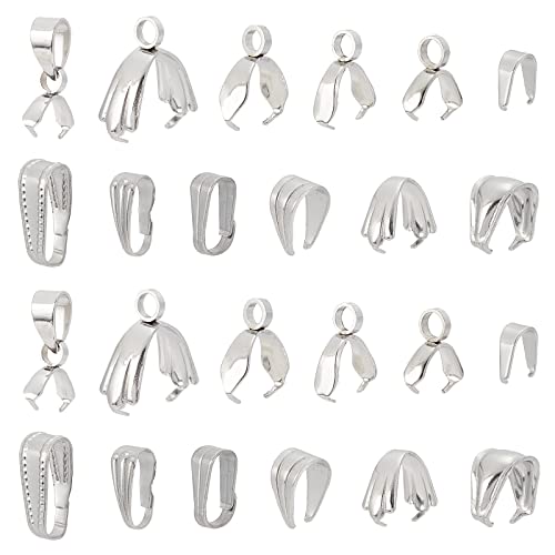 UNICRAFTALE Ca. 120 Stück Prise Clip Edelstahl Collierschlaufen Anhängerschlaufen Charms Schmuck Verschlüsse Für DIY-Dangle Charms Schmuck, 6-14 mm von UNICRAFTALE