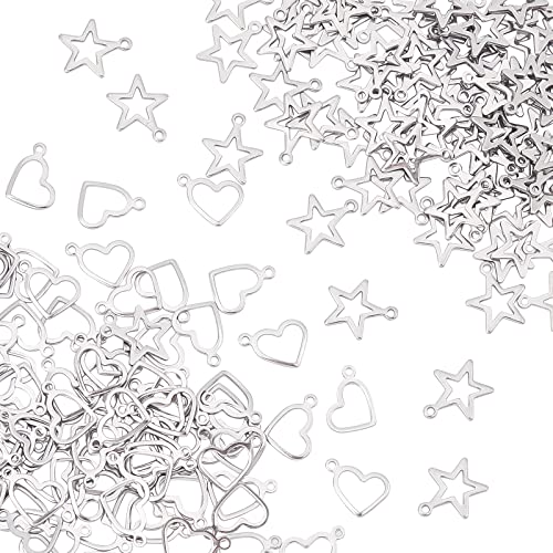 UNICRAFTALE Ca. 200 Stk Stern Herz Anhänger 304 Edelstahl Weihnachten Stern Charms 1.2~1.4mm Loch Herz Charms Anhänger Für DIY Armband Halsketten Schmuckherstellung UNICRAFTALE Ca. 200 Stk Stern Herz Anhänger 304 Edelstahl Weihnachten Stern Charms 1.2~1.4mm Loch Herz Charms Anhänger Für DIY Armband Halsketten Schmuckherstellung von UNICRAFTALE