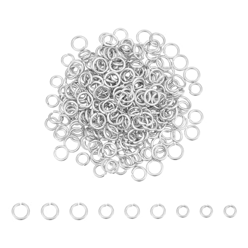 UNICRAFTALE Ca. 300Stk. 3 Größen 8/9/10mm Nah, Aber Ungelötet Sprünge Ringe 304 Edelstahlringe Verbinder O Ringe Für DIY Armband Halsketten Schmuck Basteln von UNICRAFTALE
