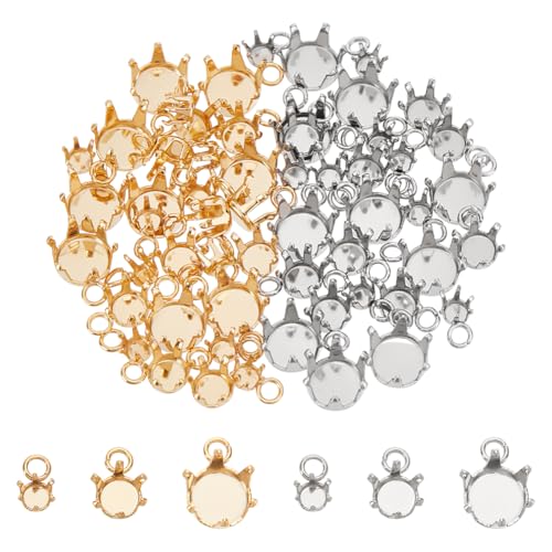 UNICRAFTALE Ca. 60 Stück, 6 Stile, 304 Edelstahl, Strasssteine, Klauenfassungen, flach, rund, leere Krallenfassung, Krappenfassung für Strass-Anhänger, Rohlinge, Kunstharz, Schmuckherstellung UNICRAFTALE Ca. 60 Stück, 6 Stile, 304 Edelstahl, Strasssteine, Klauenfassungen, flach, rund, leere Krallenfassung, Krappenfassung für Strass-Anhänger, Rohlinge, Kunstharz, Schmuckherstellung von UNICRAFTALE