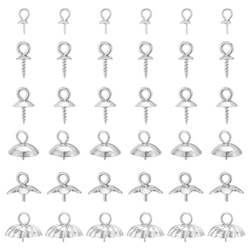 UNICRAFTALE Edelstahl Schraubbecher Perlenklammer Ösen Blumen Perlenkappen Ösenstift Klammer Ösen Für Halbgebohrte Perlen Charm Ösen Mit Schlaufe Anhängerverbinder Für Die Schmuckherstellung UNICRAFTALE Edelstahl Schraubbecher Perlenklammer Ösen Blumen Perlenkappen Ösenstift Klammer Ösen Für Halbgebohrte Perlen Charm Ösen Mit Schlaufe Anhängerverbinder Für Die Schmuckherstellung von UNICRAFTALE
