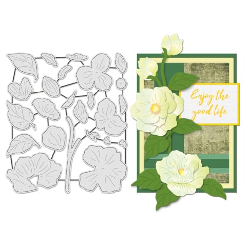 UNICRAFTALE Gardenia-Blumen-Metall-Stanzformen für Kartenherstellung, Papierprägung, Schablonen, Vorlagen, Aufbewahrungstaschen, Zubehör für Scrapbooking, Bilderrahmen, Album, DIY, 24 Stück UNICRAFTALE Gardenia-Blumen-Metall-Stanzformen für Kartenherstellung, Papierprägung, Schablonen, Vorlagen, Aufbewahrungstaschen, Zubehör für Scrapbooking, Bilderrahmen, Album, DIY, 24 Stück von UNICRAFTALE