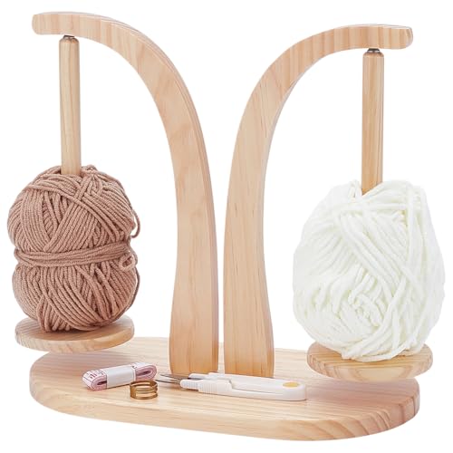 UNICRAFTALE Garnhalter aus Holz zum Häkeln und Stricken von Garnkugelhalter mit 2 Spindeln Garn Spinner Häkelgeschenk für Strickliebhaber Enthusiasten Wollaufbewahrung für Muttertagsgeschenke UNICRAFTALE Garnhalter aus Holz zum Häkeln und Stricken von Garnkugelhalter mit 2 Spindeln Garn Spinner Häkelgeschenk für Strickliebhaber Enthusiasten Wollaufbewahrung für Muttertagsgeschenke von UNICRAFTALE