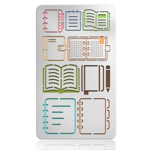 UNICRAFTALE Holzbrennende Metallschablonen, Mini-Notizbuch und Buch, wiederverwendbare Vorlage für DIY, Scrapbooking, Fotoalbum, dekorative Prägung, DIY-Papierkarte von UNICRAFTALE